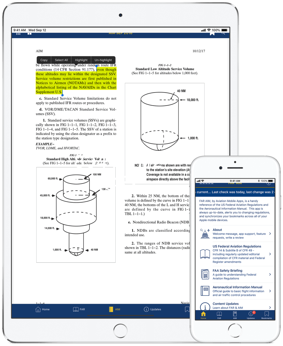 FAR AIM shown on iPhone and iPad